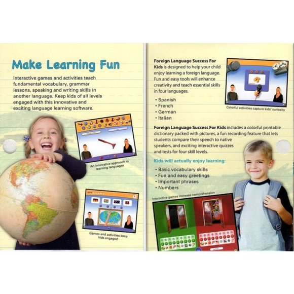 Foreign Language Success for Kids Ages 6-12 (CD, 2008) Win/Mac - NEW in BOX - Picture 3 of 3